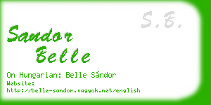 sandor belle business card